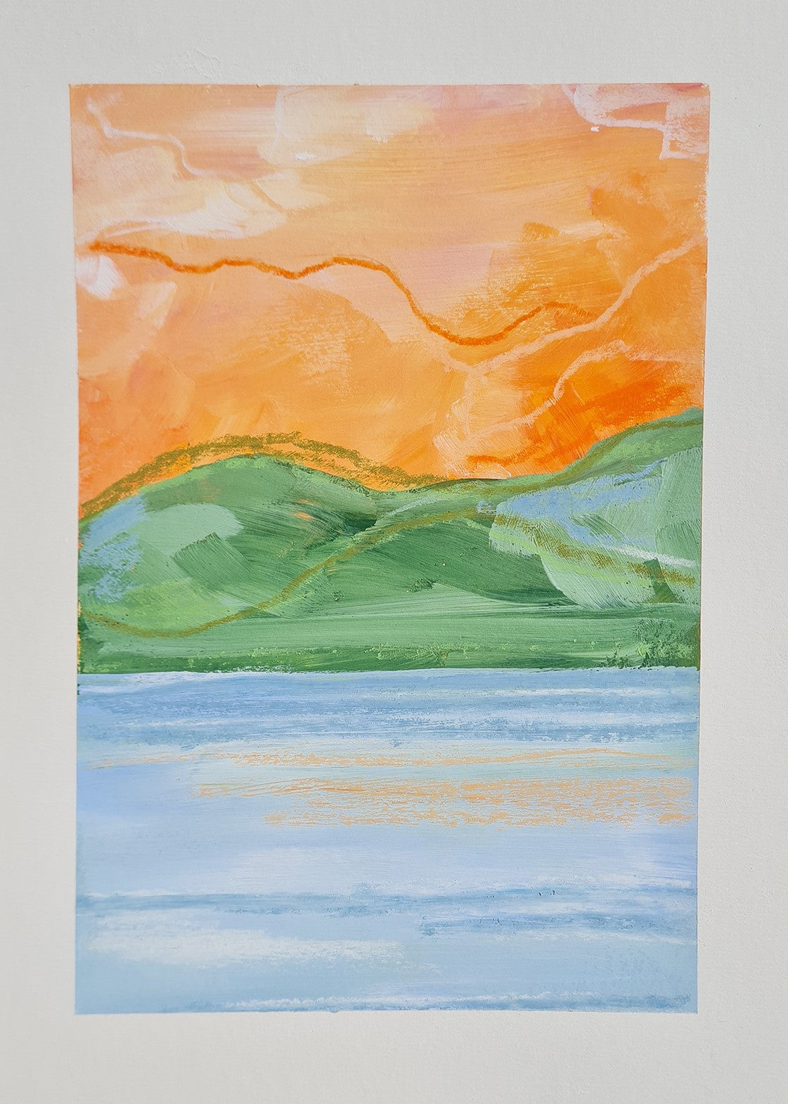 Mountain, Sea & Sky #8 | Original Painting
