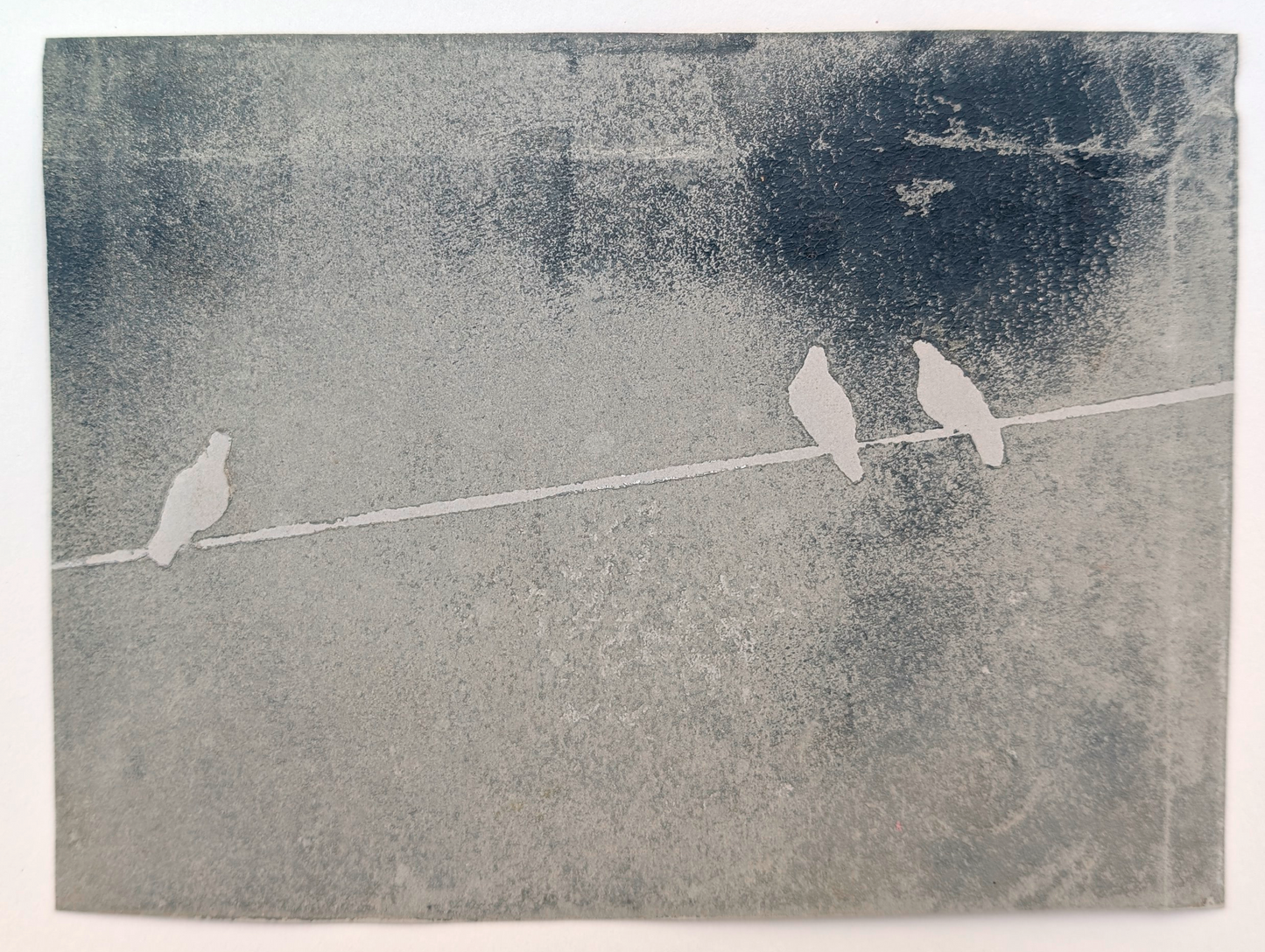 Charcoal Skies | Lino Print