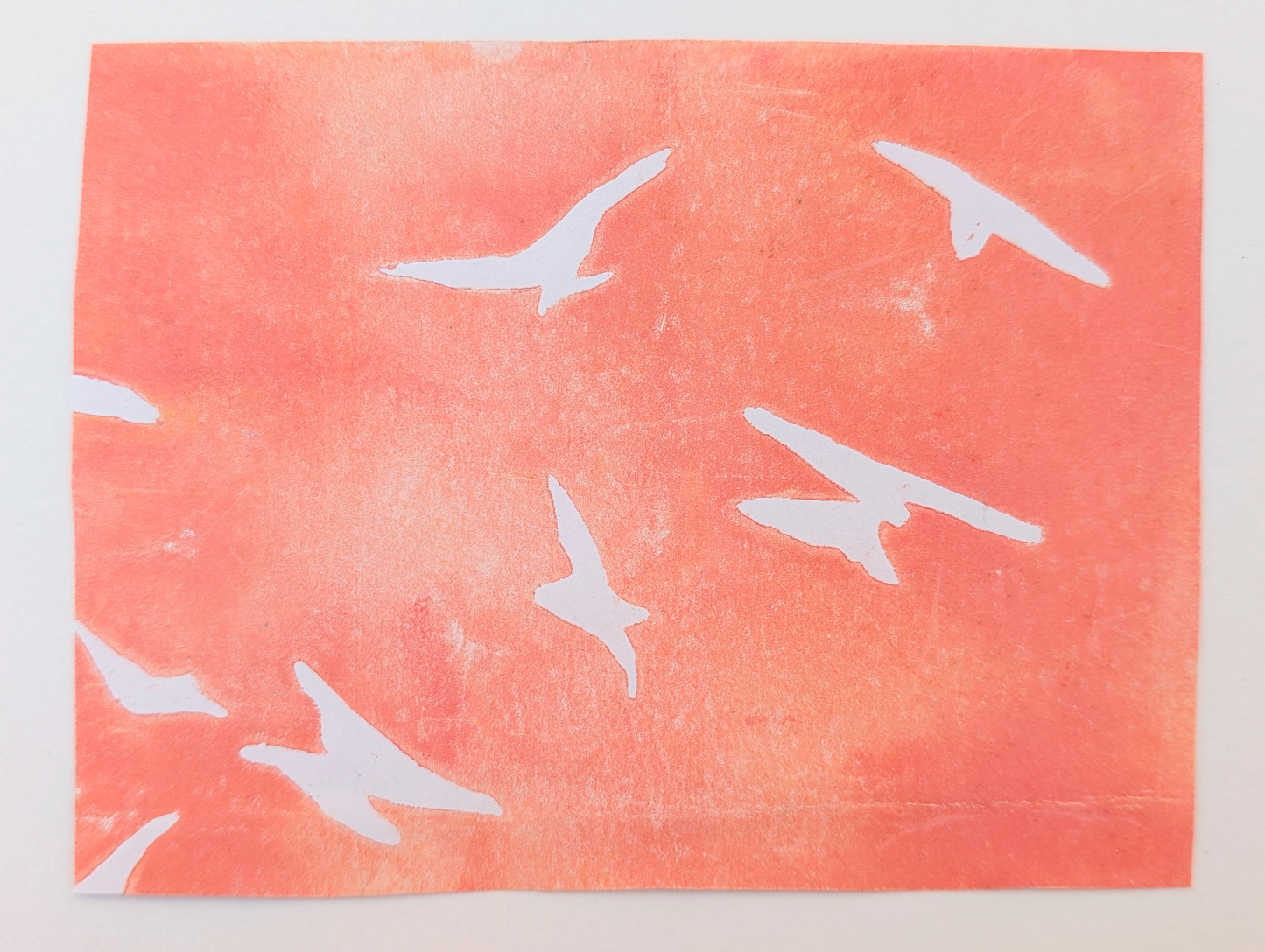 Coral Gulls | Lino Print