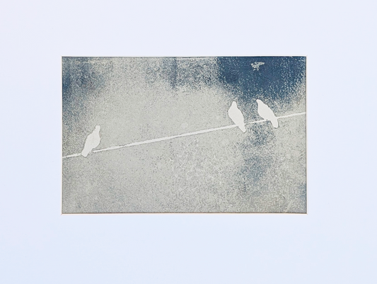 Charcoal Skies | Lino Print