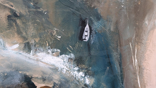 Small boat on a body of water