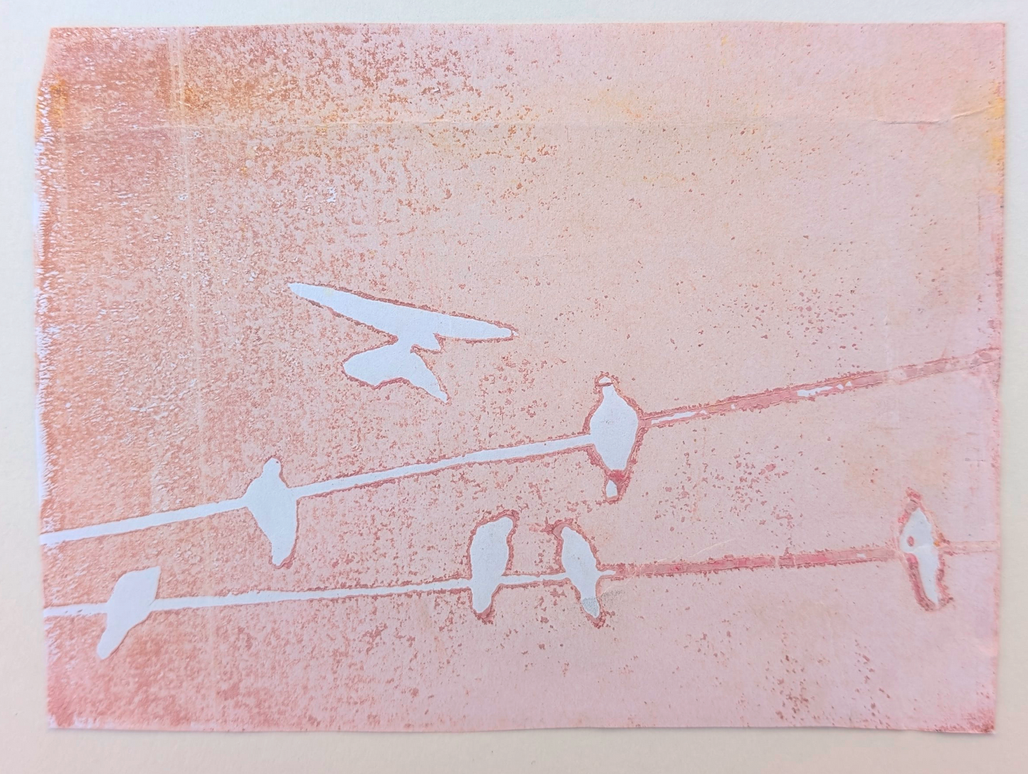 Rose Skies | Lino Print
