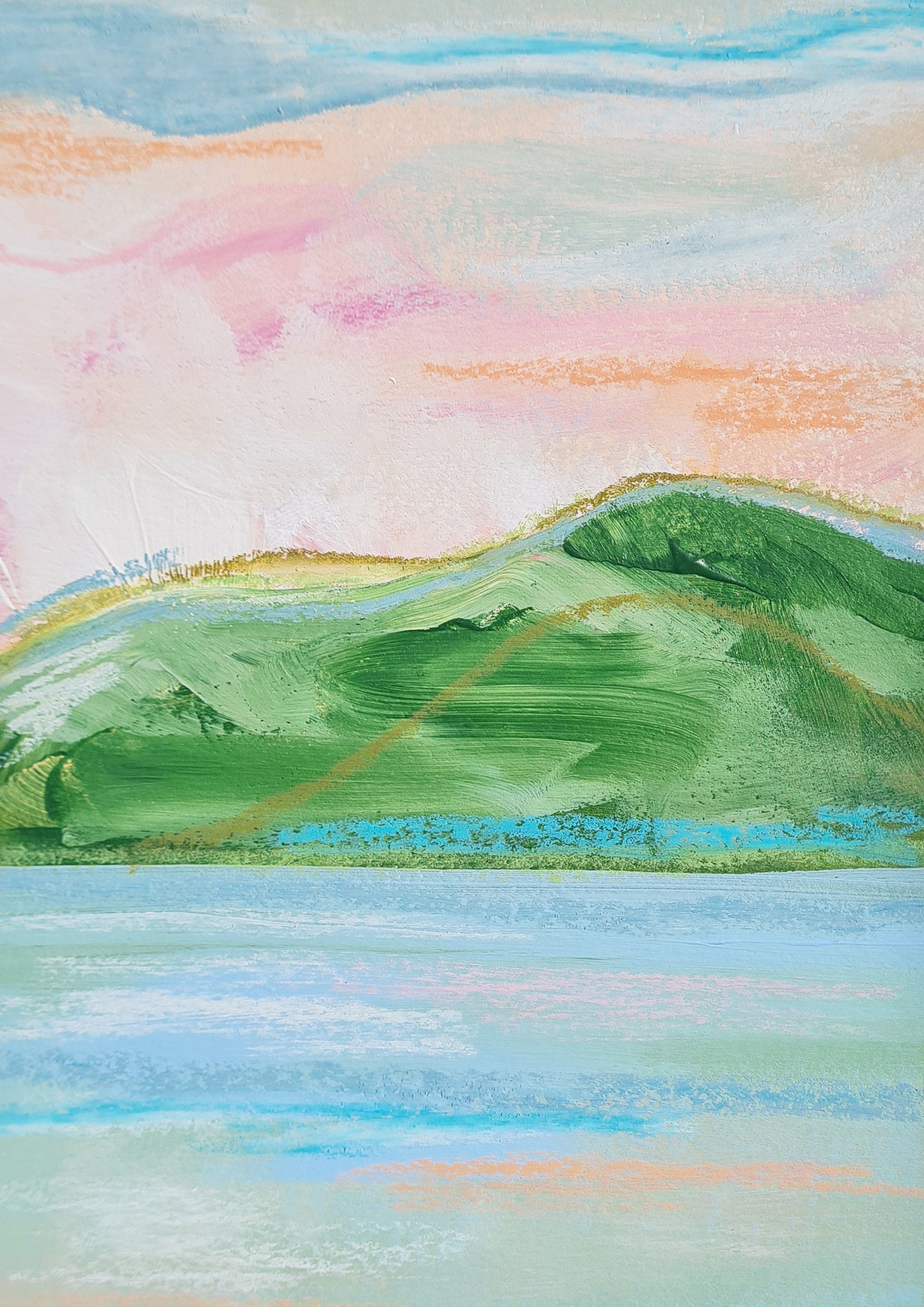 Mountain, Sea & Sky #4 | Original Painting